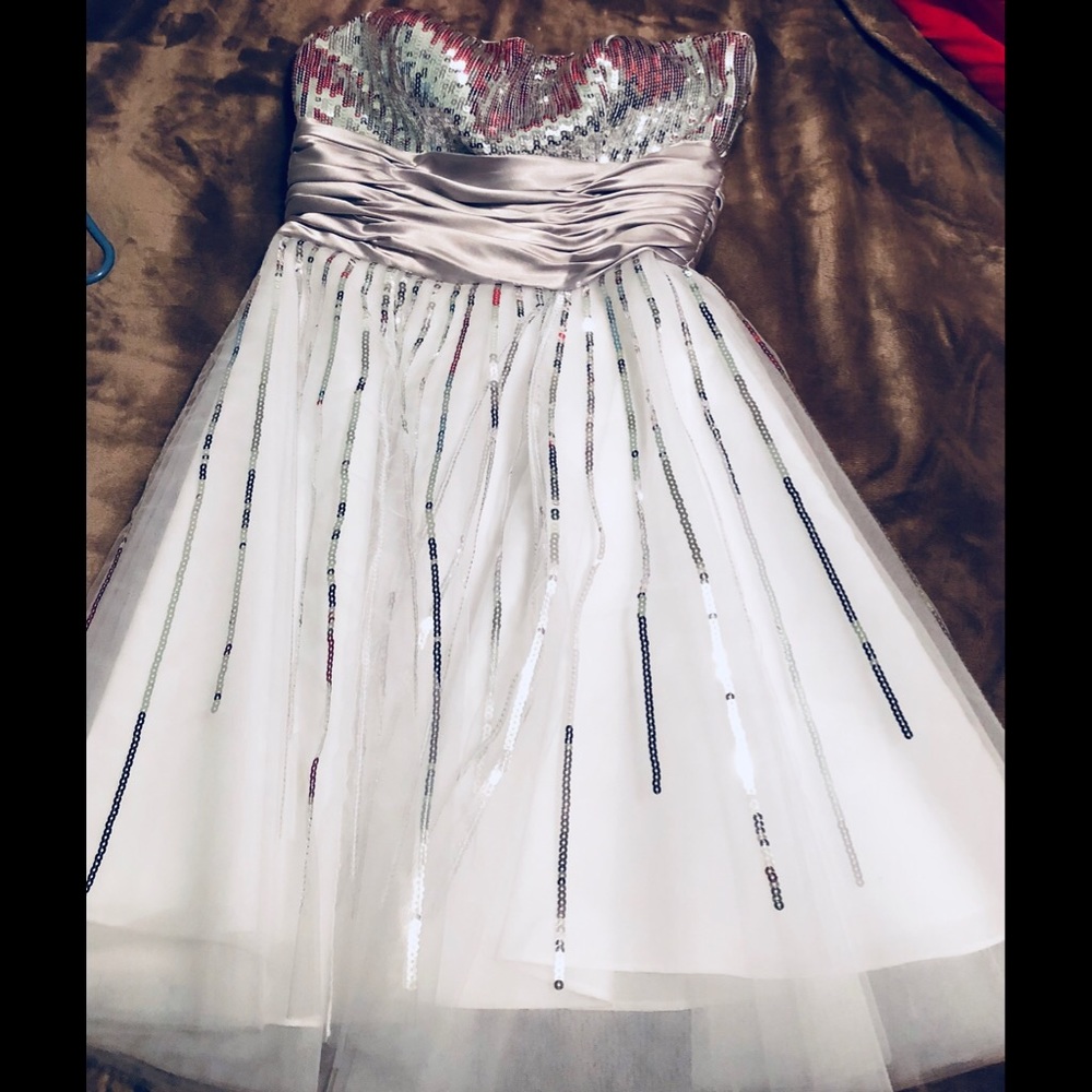 White Sequin Dress, Size Small